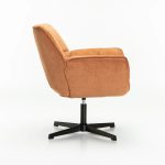Zari Fabric Swivel Chair - Image 8