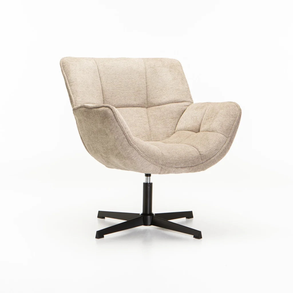 decofurn-furniture-zari-fabric-swivel-chair-953 Zari Fabric Swivel Chair - Image 1