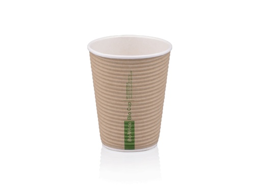 image_512 350ml Horizontal Ripple Paper BioCup | PLA | FSC | 25's - Image 1