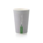 500ml Horizontal Ripple Paper BioCup | PLA | FSC | 25's