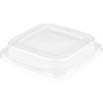 Square Multifit PET Lid - fits Square Top Hat Bowl | 700ml - 1200ml | Clear | 50's