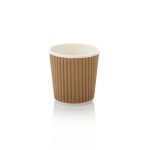 100ml Espresso Vertical Ripple Paper Cup | LDPE | FSC | 25's