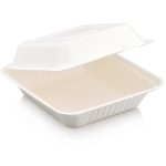 1L - 1 Compartment Lunch Box | Sugarcane | Square | 50's