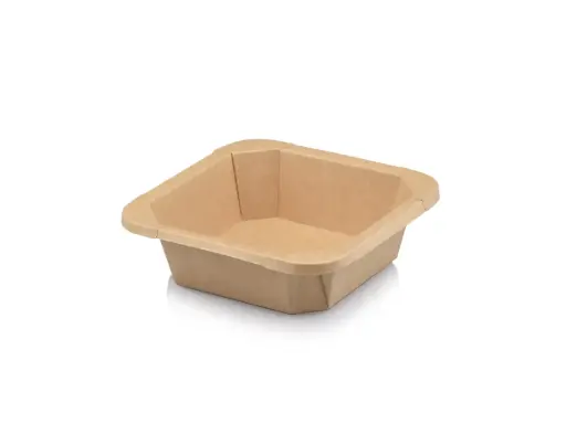 image_512 Square Paper Punch Bowl - 300ml | Single Lining | 50’s - Image 1