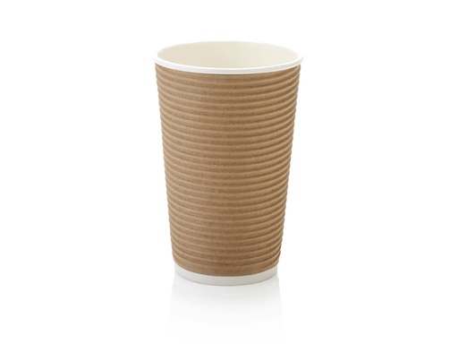 image_512 500ml Horizontal Ripple Paper Cup | LDPE | FSC | 500's - Image 1