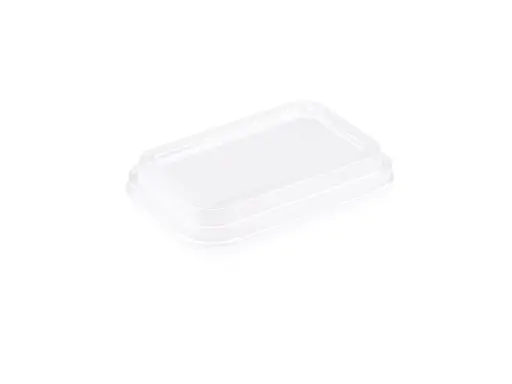 image_512 Rectangle PET Lid - fits 350ml Sugarcane Meal Container | Rectangle | 50's - Image 1