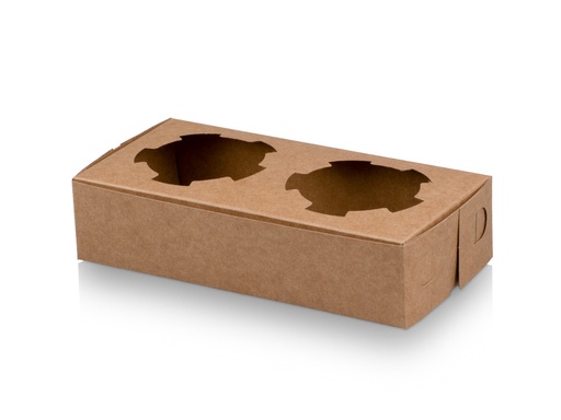 image_512 Flat Packed Carry Tray | 2 Cup | Kraft Paper | 100's - CCP - Image 1