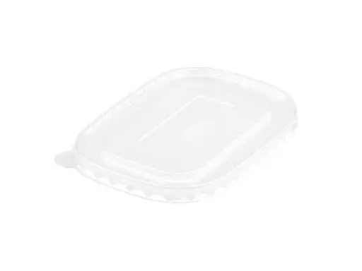 image_512 Rectangle Multifit PET Lid – fits Paper Salad Bowl | 500ml-1000ml | 50’s – XJ - Image 1