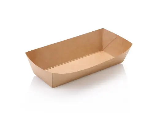 image_512 Paper Hot Dog Tray - 850ml (29oz) | Kraft | 50's - Image 1