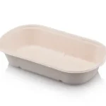 850ml - 1 Compartment Oval Meal Container | Sugarcane | 50's