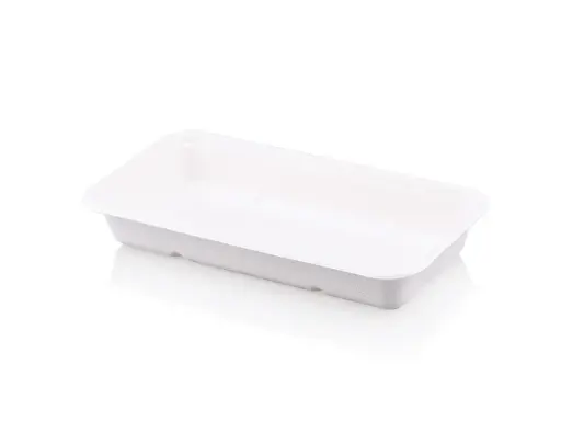 image_512 Deli Snack Tray - 23.5cm x 12.5cm | Rectangle | Deep | Sugarcane | 50's - Image 1