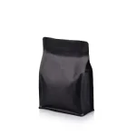 Coffee Bag - 250g | Flat Bottom Zip & Valve | Small | Pack of 25 - Black