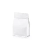 Coffee Bag - 250g | Flat Bottom Zip & Valve | Small | Pack of 25 - White