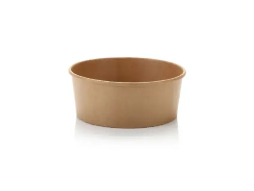 image_512 Round Paper Salad Bowl - 26oz (750ml) | Kraft | Single Lining | FSC | 60’s - XJ - Image 1