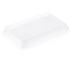 Rectangle PET Lid - fits 500ml & 650ml Sugarcane Meal Container | Rectangle | 50's