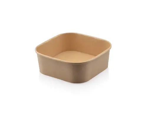 image_512 Square Paper Salad Bowl - 500ml | Single Lining | FSC | 50’s - XJ - Image 1