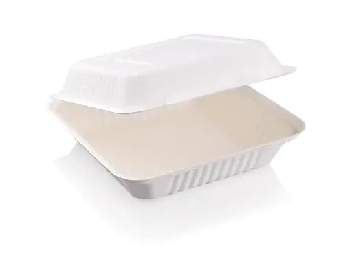 image_512 1.2L - 1 Compartment Lunch Box | Sugarcane | Square | 50's - Image 1