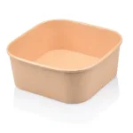 Square Paper Salad Bowl - 1000ml | Single Lining | FSC | 50’s - XJ