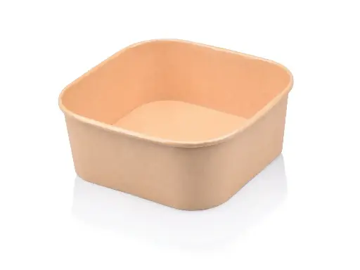image_512 Square Paper Salad Bowl - 1200ml | Single Lining | FSC | 50’s - XJ - Image 1
