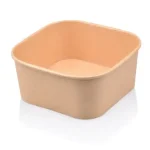 Square Paper Salad Bowl - 1400ml | Single Lining | FSC | 50’s - XJ