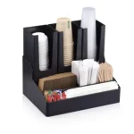 Barista Accessory Organizer: Cup, Lid & Condiment Combo KIT (6 Compartments)