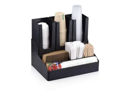 image_512 Barista Accessory Organizer: Cup, Lid & Condiment Combo KIT (6 Compartments) - Image 1