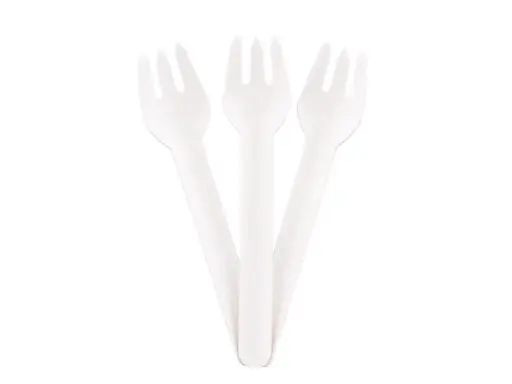 image_512 15,8cm Paper Cutlery | White | 50's - Image 1