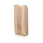 Bakery Bread Bag with Window - Narrow | 31 x 12cm + 9cm | Kraft | 50's