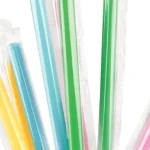 12mm Smoothie Straws - Wrapped  | Plastic | 100's