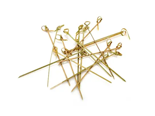 image_512 15cm Bamboo Skewer | Knotted | 100's - Image 1