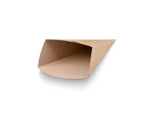 image_512 Flat Packed Bio Chip Cone - Medium | Kraft Paper | 100's - CCP - Image 1