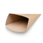 Flat Packed Bio Chip Cone - Large | Kraft Paper | 100's - CCP