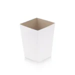Flat Packed Popcorn Box | White Paper | Small | 100's - CCP