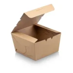 Flat Packed Bio Burger Box | Kraft Paper | 100’s - CC