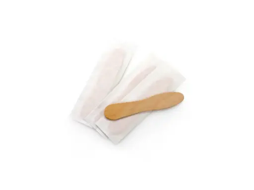 image_512 7.5cm Birchwood Ice Cream Paddle | Hourglass | Wrapped | 500's - Image 1