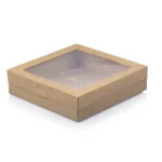 Kraft Picnic Box & Window Lid Combo - Small - Unfolded (22x21x6) (100s)