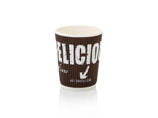 image_512 250ml Vertical Ripple Paper Cup | LDPE | FSC | 25's - Image 1