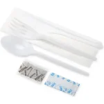 Picnic Set - 16cm Plastic | 6-1 | Knife, Fork & Spoon with Salt, Pepper & Serviette | 250's