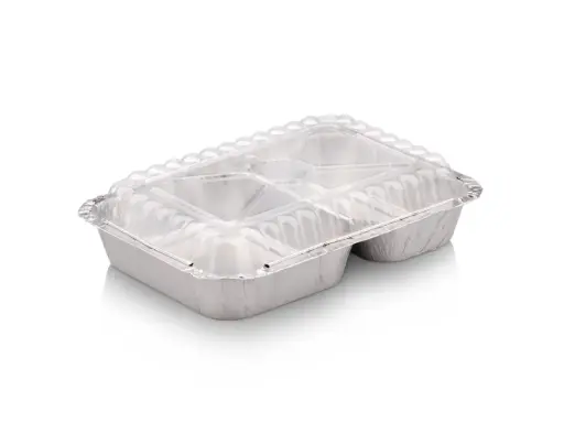 image_512 Foil Combo - 600ml - 2 Compartments | Container & Plastic Lid | 250's - CH - Image 1