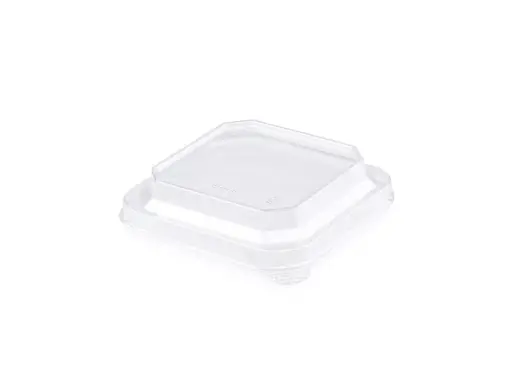 image_512 Square PET Lid – fits Paper Punch Bowl | 300ml (123mm) | 50’s - Image 1