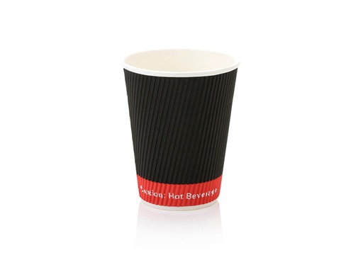 image_512 350ml Vertical Ripple Paper Cup | LDPE | FSC | 25's - Image 1
