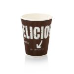 350ml Vertical Ripple Paper Cup | LDPE | FSC | 25's