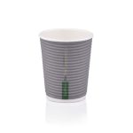 250ml Horizontal Ripple Paper BioCup | PLA | FSC | 25's