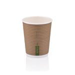 250ml Horizontal Ripple Paper BioCup | PLA | FSC | 25's