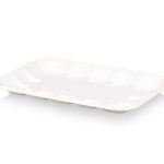 Deli Tray - 23cm x 15cm | Sugarcane | Ribbed - Medium | 50's  - E038