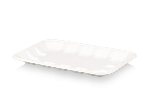 image_512 Deli Tray - 23cm x 15cm | Sugarcane | Ribbed - Medium | 50's - E038 - Image 1